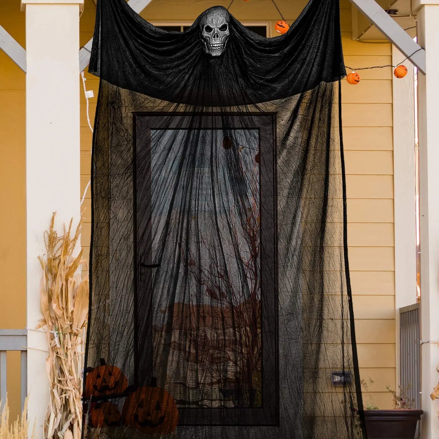 Halloween Hanging Ghost Decoration Scary Skeleton Ghost Spooky With Creepy Sound And Glowing Mask Home Outside Yard Halloween Hanging Ghost Decoration Scary Skeleton Ghost Spooky With Creepy Sound And Glowing Mask Home Outside Yard