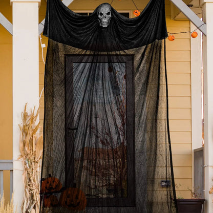 Halloween Hanging Ghost Decoration Scary Skeleton Ghost Spooky With Creepy Sound And Glowing Mask Home Outside Yard Halloween Hanging Ghost Decoration Scary Skeleton Ghost Spooky With Creepy Sound And Glowing Mask Home Outside Yard