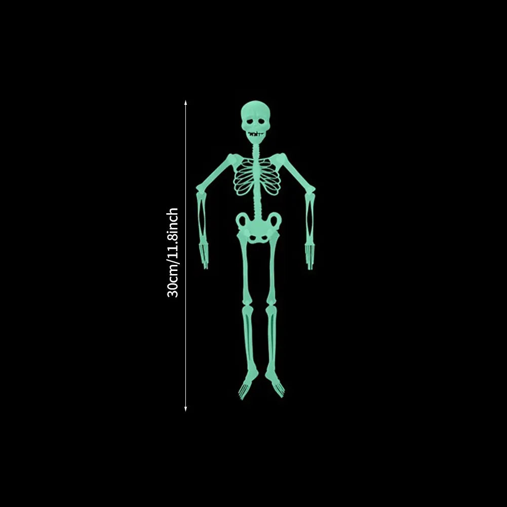 Halloween Luminous Hanging Skeleton Decoration  Party Yard Garden Decoration Glow Fake Skull Scary House Scary Pendant Props Halloween Luminous Hanging Skeleton Decoration  Party Yard Garden Decoration Glow Fake Skull Scary House Scary Pendant Props