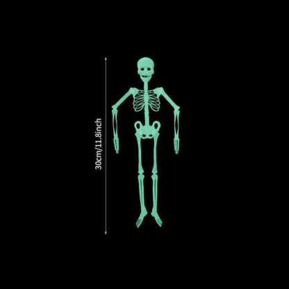 Halloween Luminous Hanging Skeleton Decoration  Party Yard Garden Decoration Glow Fake Skull Scary House Scary Pendant Props Halloween Luminous Hanging Skeleton Decoration  Party Yard Garden Decoration Glow Fake Skull Scary House Scary Pendant Props