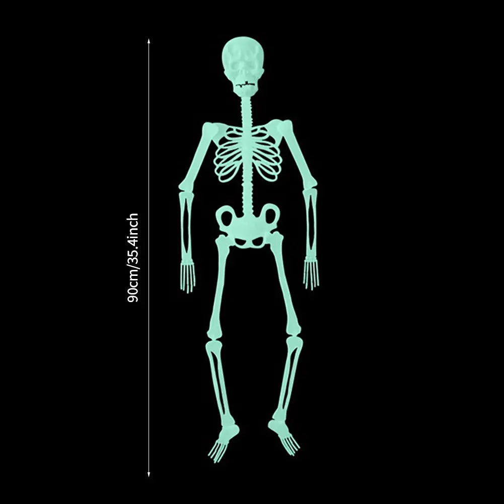 Halloween Luminous Hanging Skeleton Decoration  Party Yard Garden Decoration Glow Fake Skull Scary House Scary Pendant Props Halloween Luminous Hanging Skeleton Decoration  Party Yard Garden Decoration Glow Fake Skull Scary House Scary Pendant Props