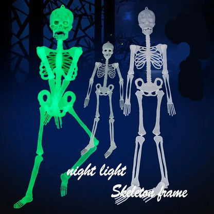 Halloween Luminous Hanging Skeleton Decoration  Party Yard Garden Decoration Glow Fake Skull Scary House Scary Pendant Props Halloween Luminous Hanging Skeleton Decoration  Party Yard Garden Decoration Glow Fake Skull Scary House Scary Pendant Props