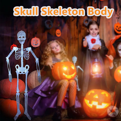 Halloween Luminous Hanging Skeleton Decoration  Party Yard Garden Decoration Glow Fake Skull Scary House Scary Pendant Props Halloween Luminous Hanging Skeleton Decoration  Party Yard Garden Decoration Glow Fake Skull Scary House Scary Pendant Props