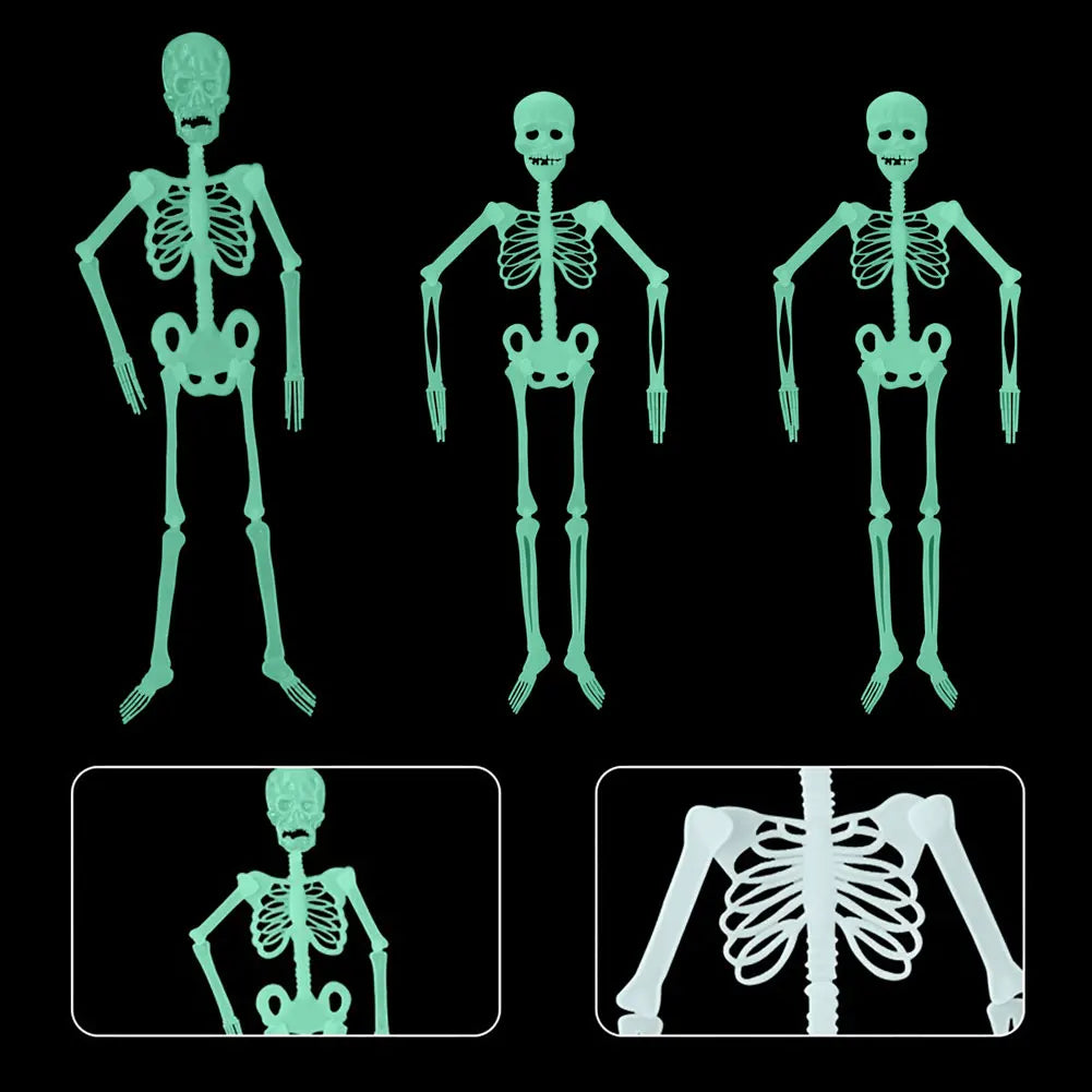 Halloween Luminous Hanging Skeleton Decoration  Party Yard Garden Decoration Glow Fake Skull Scary House Scary Pendant Props Halloween Luminous Hanging Skeleton Decoration  Party Yard Garden Decoration Glow Fake Skull Scary House Scary Pendant Props