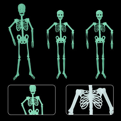 Halloween Luminous Hanging Skeleton Decoration  Party Yard Garden Decoration Glow Fake Skull Scary House Scary Pendant Props Halloween Luminous Hanging Skeleton Decoration  Party Yard Garden Decoration Glow Fake Skull Scary House Scary Pendant Props