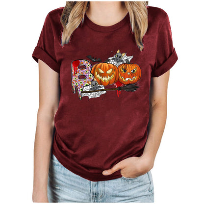 Halloween Pumpkin Print T-Shirt | 20 Colors, Unisex Sizes S–XXXL | $9.99 Halloween Pumpkin Print T-Shirt – Unisex Short Sleeve Tee | 20 Colors, S–XXXL