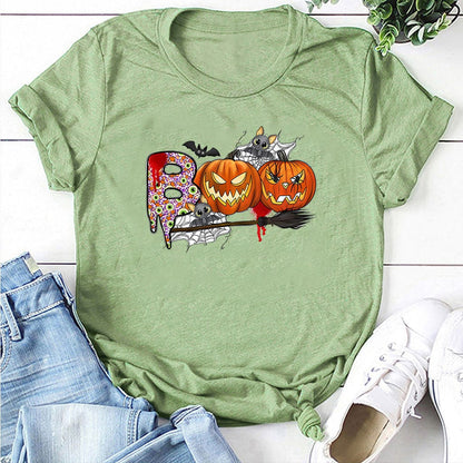 Halloween Pumpkin Print T-Shirt | 20 Colors, Unisex Sizes S–XXXL | $9.99 Halloween Pumpkin Print T-Shirt – Unisex Short Sleeve Tee | 20 Colors, S–XXXL