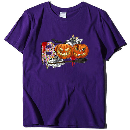 Halloween Pumpkin Print T-Shirt | 20 Colors, Unisex Sizes S–XXXL | $9.99 Halloween Pumpkin Print T-Shirt – Unisex Short Sleeve Tee | 20 Colors, S–XXXL