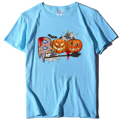 Halloween Pumpkin Print T-Shirt | 20 Colors, Unisex Sizes S–XXXL | $9.99 Halloween Pumpkin Print T-Shirt – Unisex Short Sleeve Tee | 20 Colors, S–XXXL