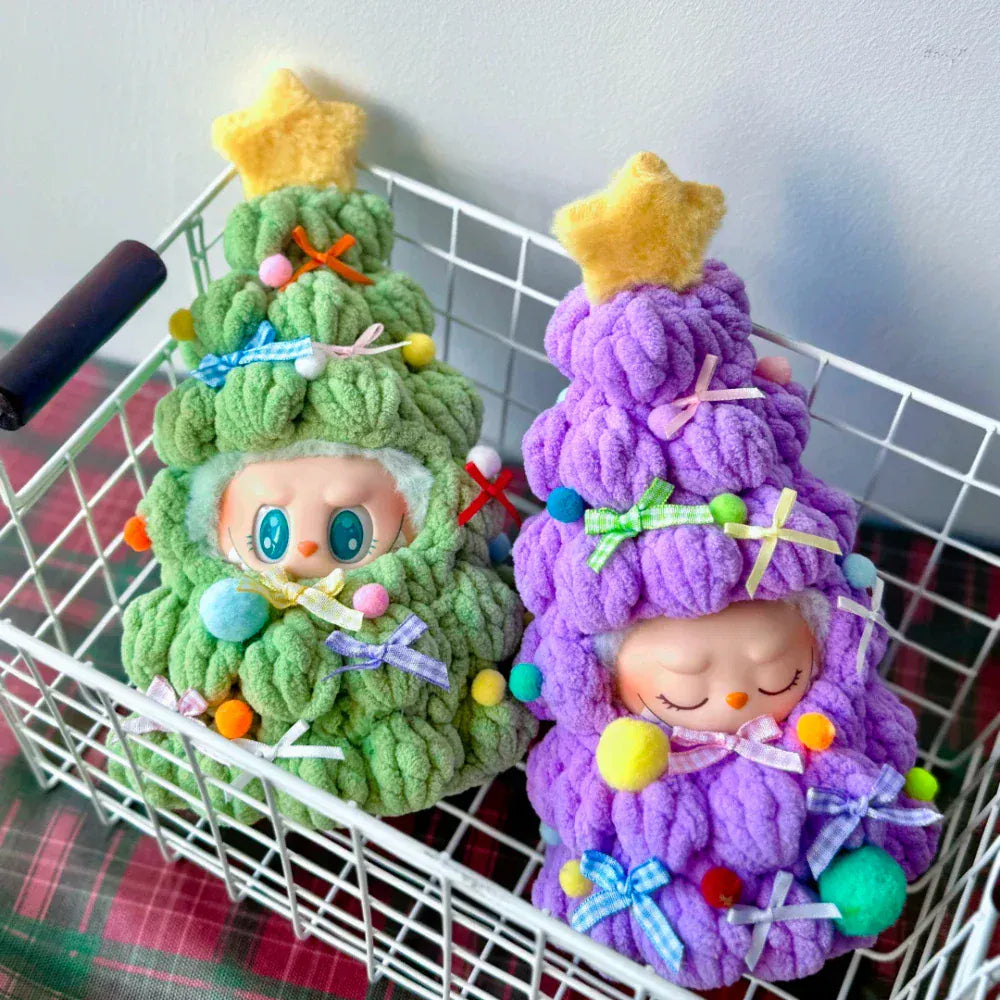 Handmade Crochet Christmas Tree Clothing for 1.0/3.0 Labubu Outfit Doll DIY Accessories Christmas Halloween Kids Gift Handmade Crochet Christmas Tree Clothing for 1.0/3.0 Labubu Outfit Doll DIY Accessories Christmas Halloween Kids Gift
