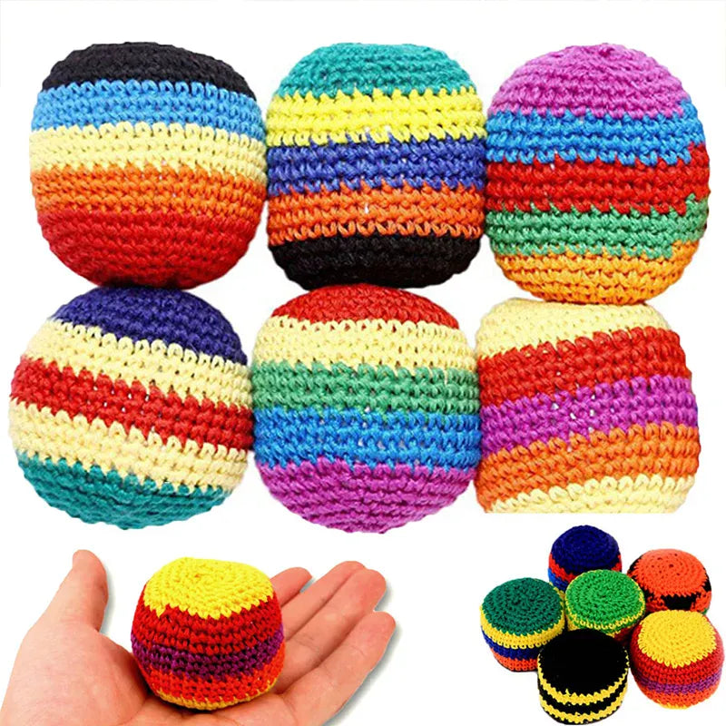 Handmade Rainbow Crochet Hacky Sack 6-Pack – Shop Now | Wahooly Handmade Rainbow Crochet Hacky Sack Set – 6 Vibrant Balls, On Sale Now!