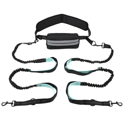Hands-Free Retractable Dog Leash with Waist Bag & Reflective Safety | Wahooly Hands-Free Retractable Dog Leash with Reflective Safety & Waist Bag