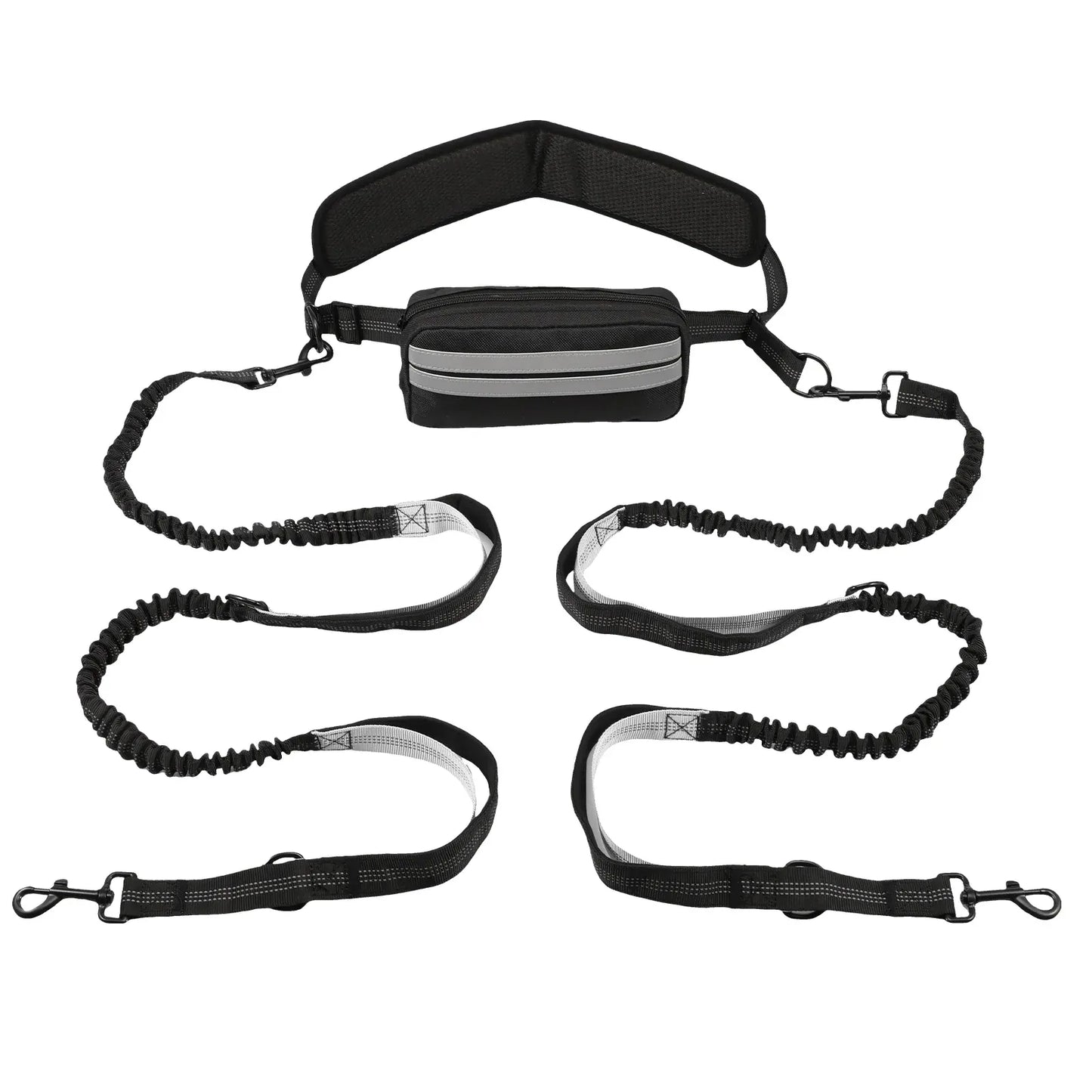 Hands-Free Retractable Dog Leash with Waist Bag & Reflective Safety | Wahooly Hands-Free Retractable Dog Leash with Reflective Safety & Waist Bag