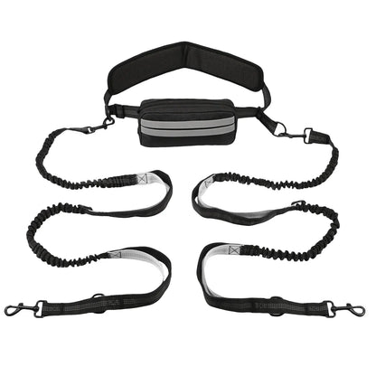 Hands-Free Retractable Dog Leash with Waist Bag & Reflective Safety | Wahooly Hands-Free Retractable Dog Leash with Reflective Safety & Waist Bag