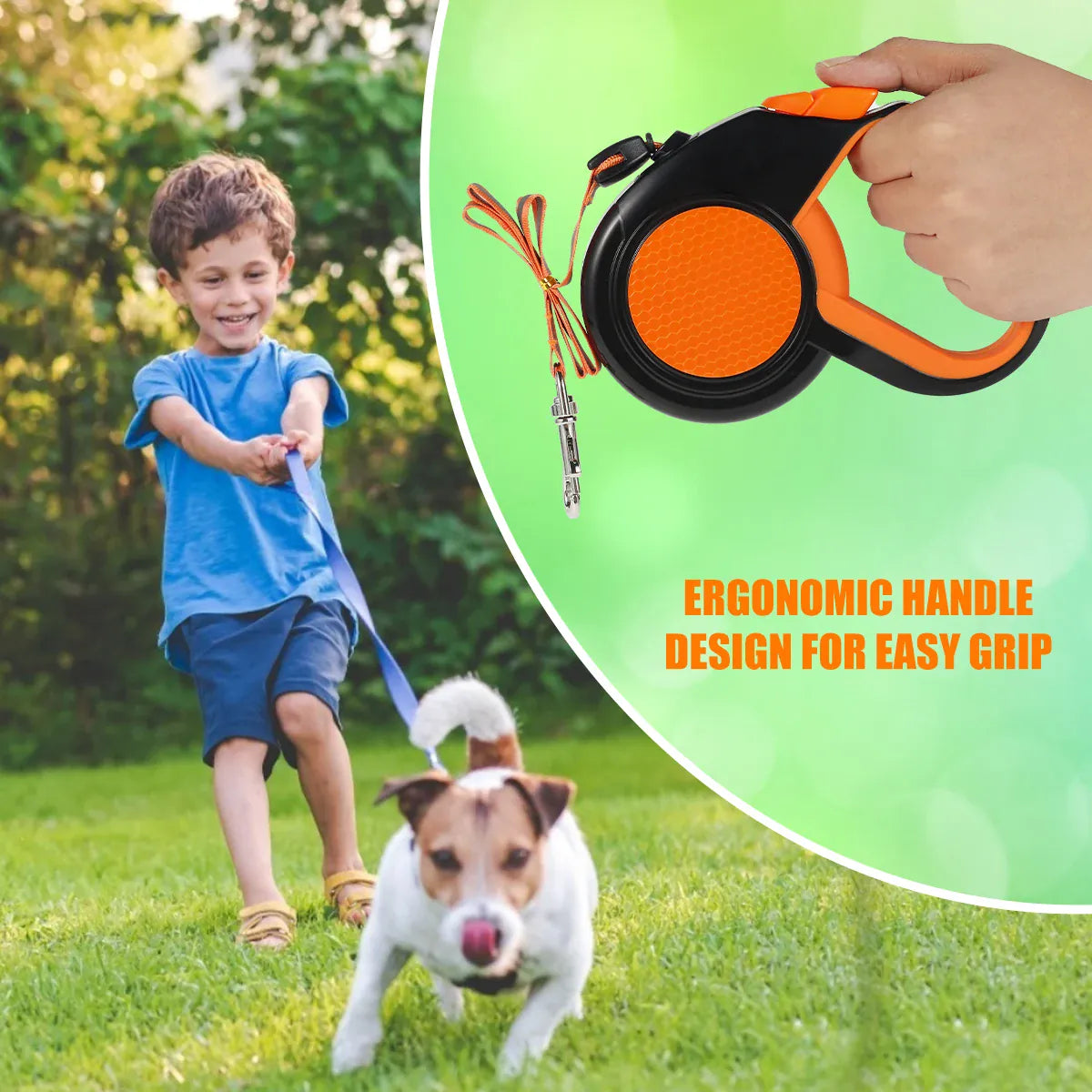 Hands-Free Retractable Dog Leash with Waist Bag & Reflective Safety | Wahooly Hands-Free Retractable Dog Leash with Reflective Safety & Waist Bag
