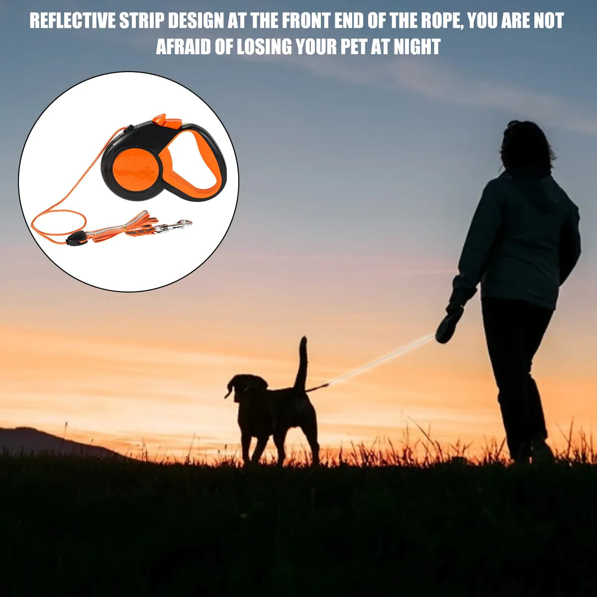 Hands-Free Retractable Dog Leash with Waist Bag & Reflective Safety | Wahooly Hands-Free Retractable Dog Leash with Reflective Safety & Waist Bag