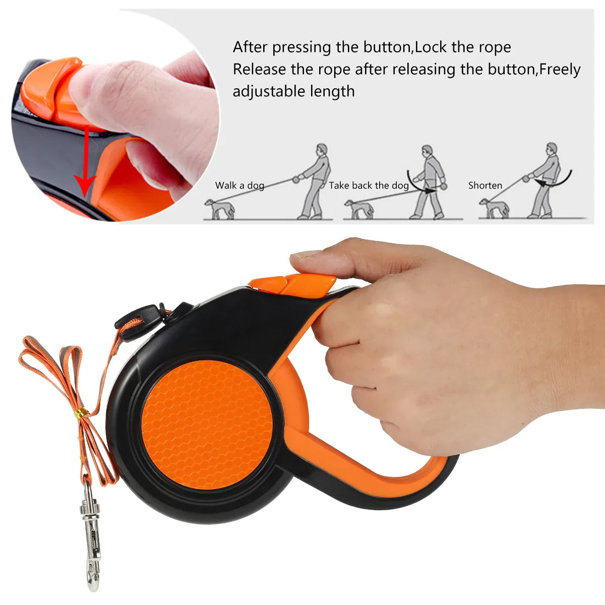 Hands-Free Retractable Dog Leash with Waist Bag & Reflective Safety | Wahooly Hands-Free Retractable Dog Leash with Reflective Safety & Waist Bag