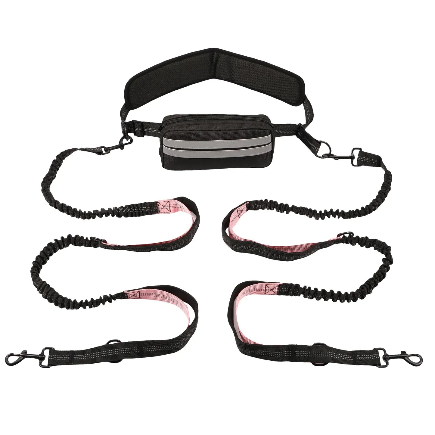Hands-Free Retractable Dog Leash with Waist Bag & Reflective Safety | Wahooly Hands-Free Retractable Dog Leash with Reflective Safety & Waist Bag