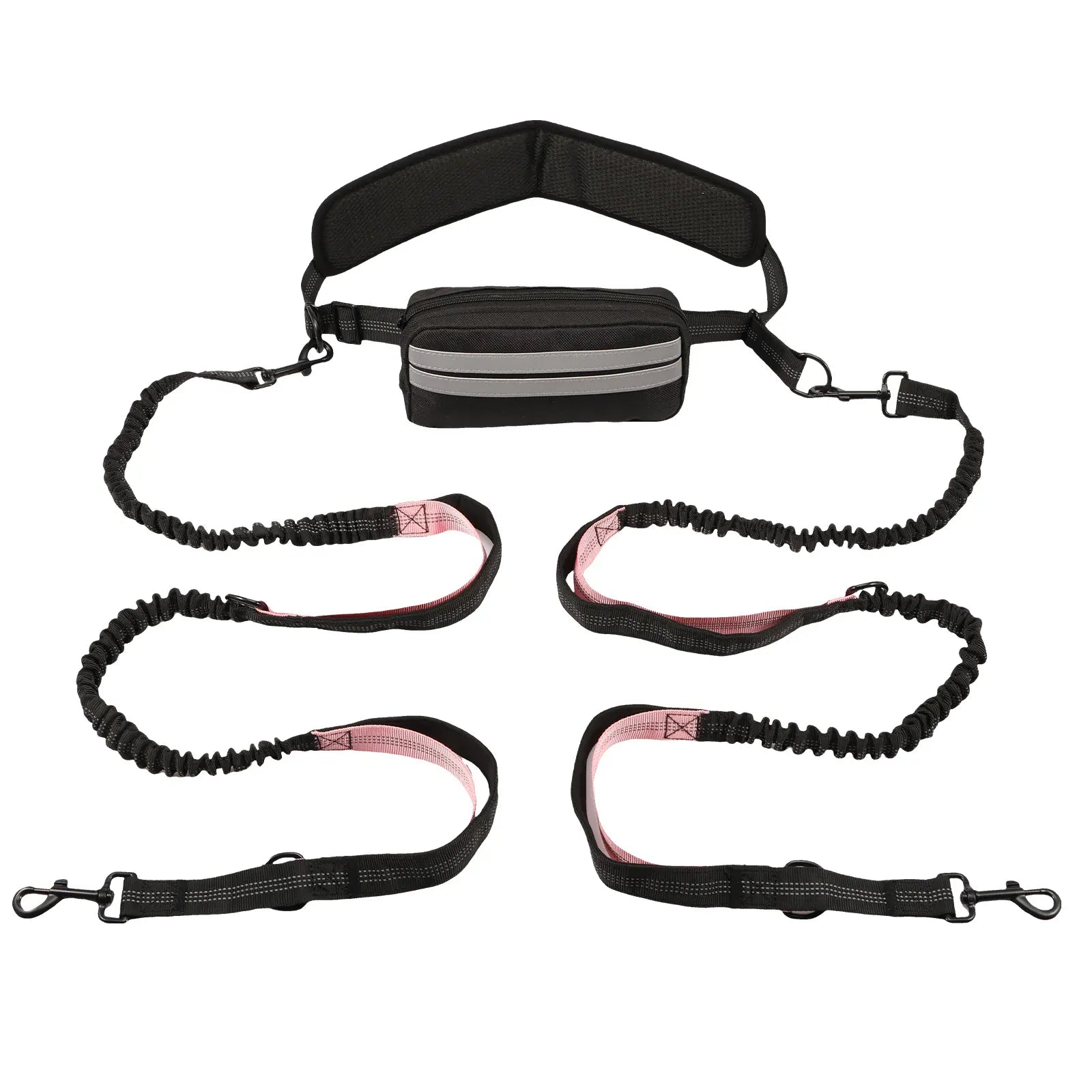 Hands-Free Retractable Dog Leash with Waist Bag & Reflective Safety | Wahooly Hands-Free Retractable Dog Leash with Reflective Safety & Waist Bag