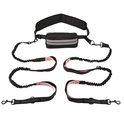 Hands-Free Retractable Dog Leash with Waist Bag & Reflective Safety | Wahooly Hands-Free Retractable Dog Leash with Reflective Safety & Waist Bag