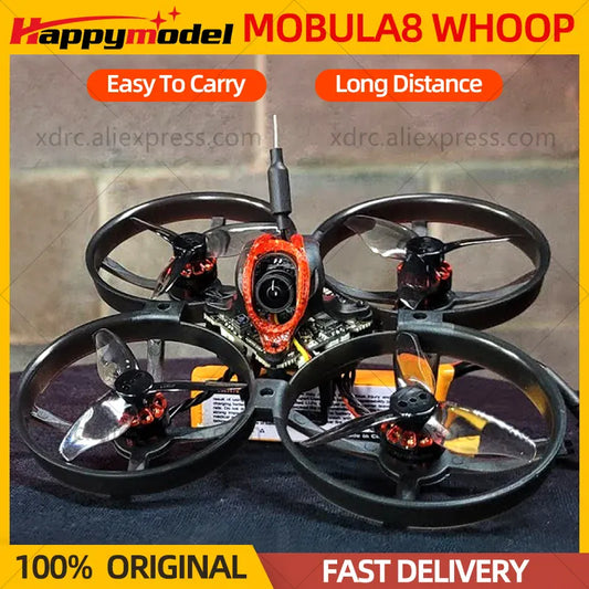 Happymodel Mobula8 Drone/Frame KIT 1-2S 85mm Micro FPV Whoop Quadcopter Drone 2.4G ELRS Receiver X12 AIO Brushless Motor New Happymodel Mobula8 Drone/Frame KIT 1-2S 85mm Micro FPV Whoop Quadcopter Drone 2.4G ELRS Receiver X12 AIO Brushless Motor New