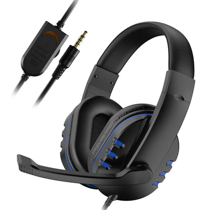 Headphones 3.5mm Wired Gaming Headset Earphones Music For PS4 Play Station 4 Game PC Chat computer With Microphone Headphones 3.5mm Wired Gaming Headset Earphones Music For PS4 Play Station 4 Game PC Chat computer With Microphone