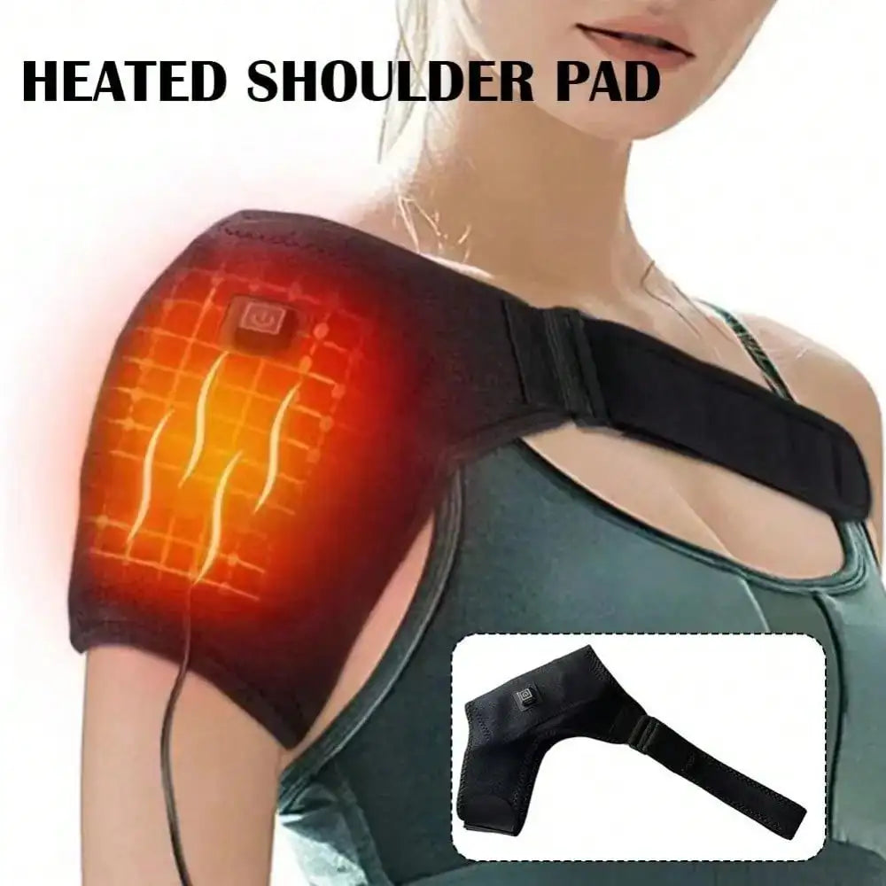 Heated Shoulder Wrap Electric Warming Massage Brace Support | Wahooly Heated Shoulder Wrap – Electric Warming Massage Brace for Shoulder & Arm Support