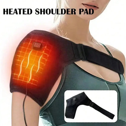 Heated Shoulder Wrap Electric Warming Massage Brace Support | Wahooly Heated Shoulder Wrap – Electric Warming Massage Brace for Shoulder & Arm Support