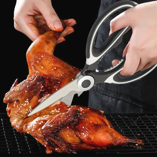 Heavy-Duty Kitchen Scissors | Stainless Steel Multi-Purpose Shears — Wahooly Heavy-Duty Kitchen Scissors | Multi-Purpose Stainless Steel Shears for Meat, Poultry, Fish & Vegetables