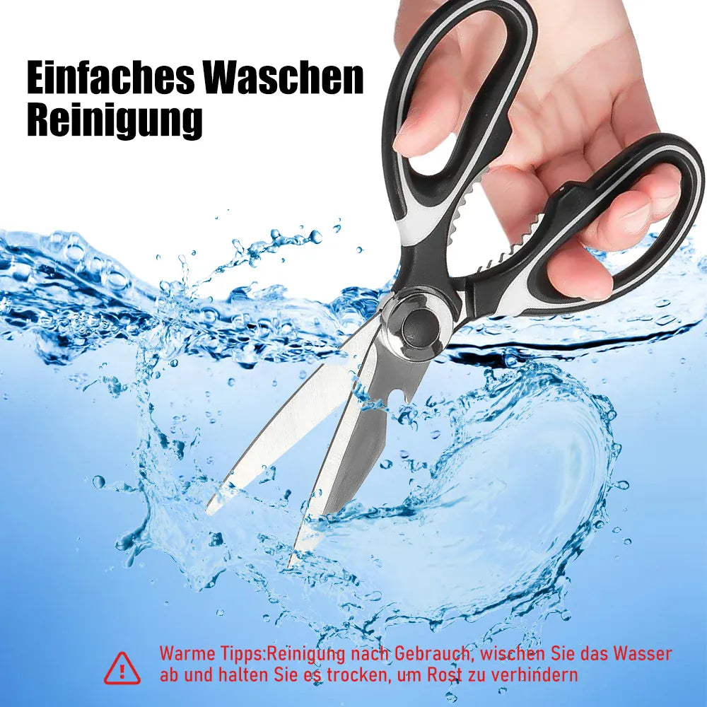 Heavy-Duty Kitchen Scissors | Stainless Steel Multi-Purpose Shears — Wahooly Heavy-Duty Kitchen Scissors | Multi-Purpose Stainless Steel Shears for Meat, Poultry, Fish & Vegetables