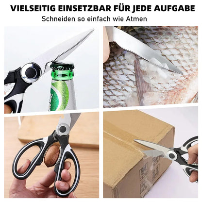 Heavy-Duty Kitchen Scissors | Stainless Steel Multi-Purpose Shears — Wahooly Heavy-Duty Kitchen Scissors | Multi-Purpose Stainless Steel Shears for Meat, Poultry, Fish & Vegetables