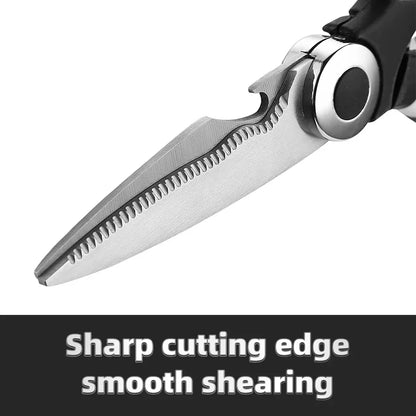 Heavy-Duty Kitchen Scissors | Stainless Steel Multi-Purpose Shears — Wahooly Heavy-Duty Kitchen Scissors | Multi-Purpose Stainless Steel Shears for Meat, Poultry, Fish & Vegetables