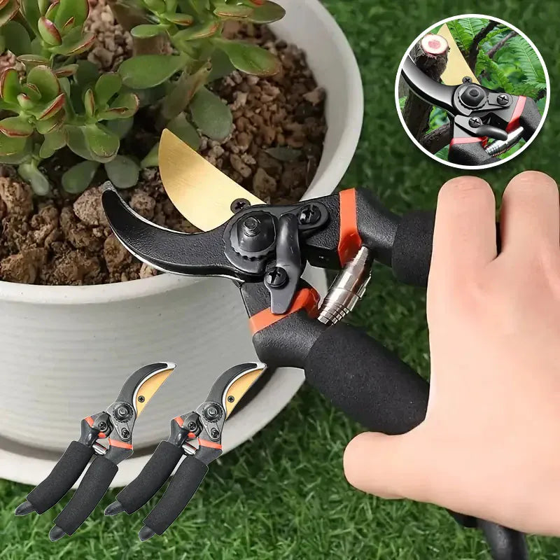 Heavy-Duty Pruning Shears — Sharp Garden Secateurs | Wahooly Heavy-Duty Pruning Shears — Sharp Alloy Steel Secateurs for Branches, Flowers & Fruit Trees