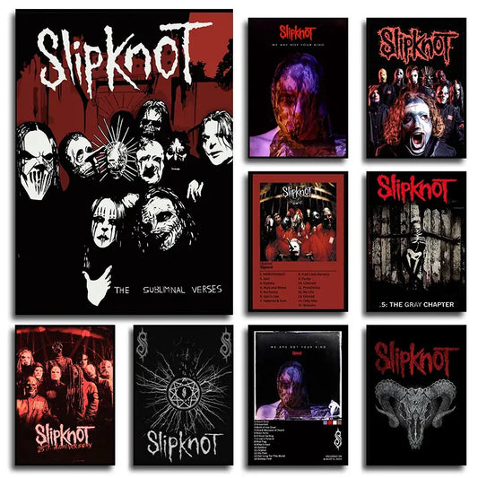 Heavy Metal Band Rap-Metal Music S-Slipknot Album Cover Poster Canvas Picture Wall Art for Fans The Gray Chapter Song Home Decor Heavy Metal Band Rap-Metal Music S-Slipknot Album Cover Poster Canvas Picture Wall Art for Fans The Gray Chapter Song Home Decor