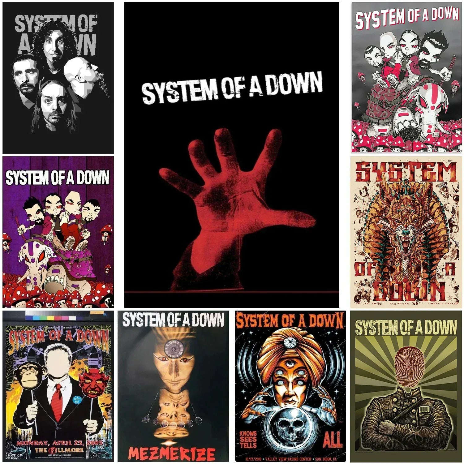 Heavy Metal Band System of A Down Posters Music Album Canvas Painting Wall Art Club Living Room Bedroom Home Office Decor Gift Heavy Metal Band System of A Down Posters Music Album Canvas Painting Wall Art Club Living Room Bedroom Home Office Decor Gift
