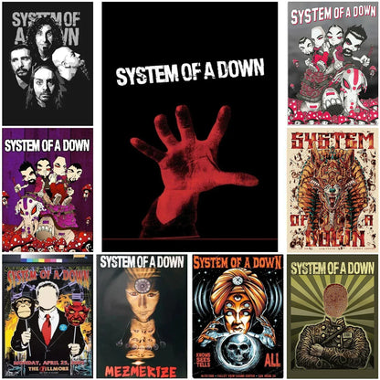 Heavy Metal Band System of A Down Posters Music Album Canvas Painting Wall Art Club Living Room Bedroom Home Office Decor Gift Heavy Metal Band System of A Down Posters Music Album Canvas Painting Wall Art Club Living Room Bedroom Home Office Decor Gift