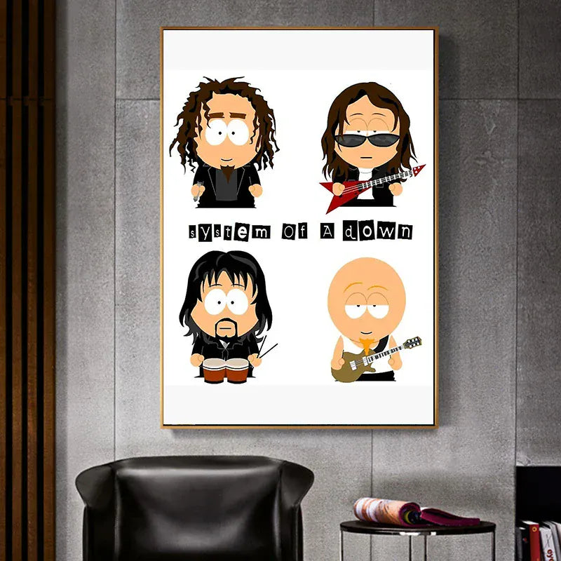 Heavy Metal Band System of A Down Posters Music Album Canvas Painting Wall Art Club Living Room Bedroom Home Office Decor Gift Heavy Metal Band System of A Down Posters Music Album Canvas Painting Wall Art Club Living Room Bedroom Home Office Decor Gift