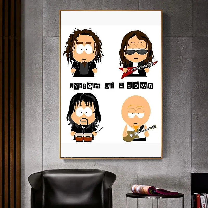 Heavy Metal Band System of A Down Posters Music Album Canvas Painting Wall Art Club Living Room Bedroom Home Office Decor Gift Heavy Metal Band System of A Down Posters Music Album Canvas Painting Wall Art Club Living Room Bedroom Home Office Decor Gift