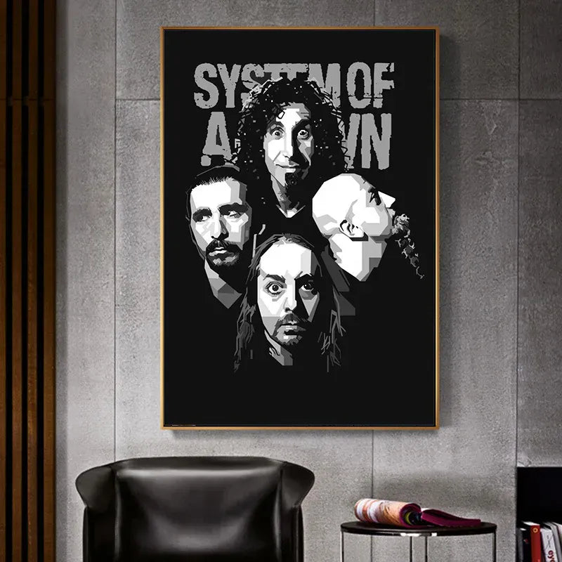 Heavy Metal Band System of A Down Posters Music Album Canvas Painting Wall Art Club Living Room Bedroom Home Office Decor Gift Heavy Metal Band System of A Down Posters Music Album Canvas Painting Wall Art Club Living Room Bedroom Home Office Decor Gift