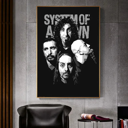 Heavy Metal Band System of A Down Posters Music Album Canvas Painting Wall Art Club Living Room Bedroom Home Office Decor Gift Heavy Metal Band System of A Down Posters Music Album Canvas Painting Wall Art Club Living Room Bedroom Home Office Decor Gift