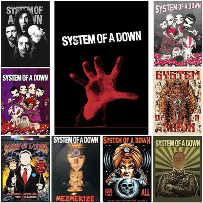 Heavy Metal Band System of A Down Posters Music Album Canvas Painting Wall Art Club Living Room Bedroom Home Office Decor Gift Heavy Metal Band System of A Down Posters Music Album Canvas Painting Wall Art Club Living Room Bedroom Home Office Decor Gift