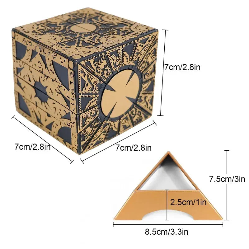 Hellraiser Cube Puzzle Box Lock Movie The Lament Configuration and Lemarchand Moveable Cube Table Accessories Halloween Props Hellraiser Cube Puzzle Box Lock Movie The Lament Configuration and Lemarchand Moveable Cube Table Accessories Halloween Props