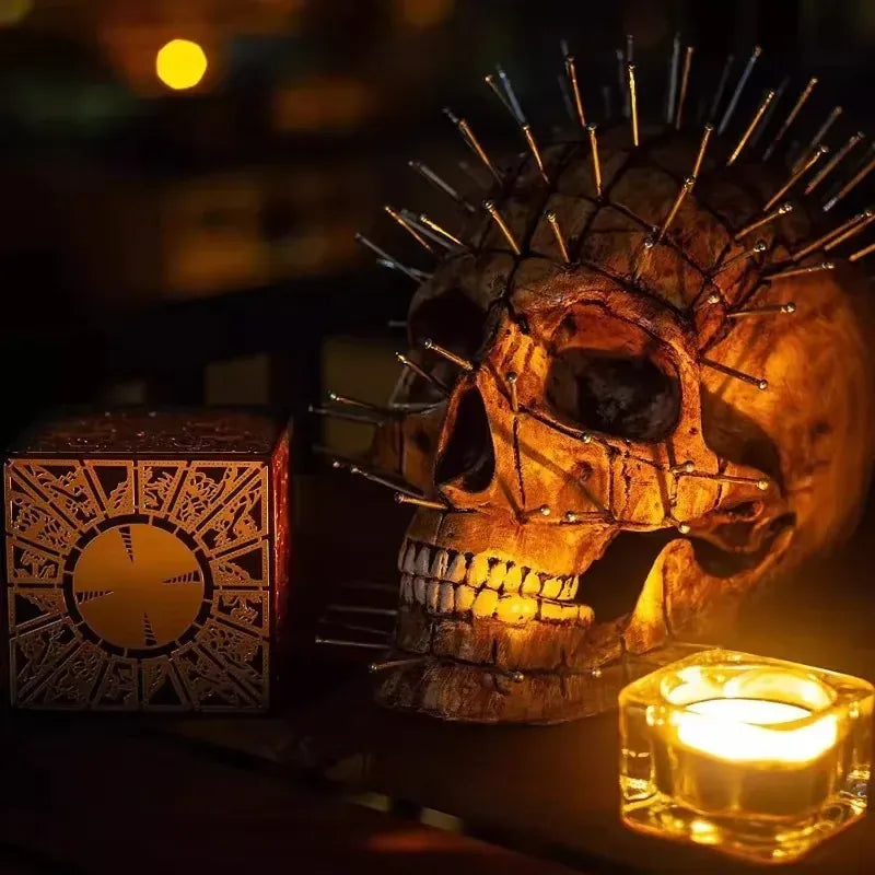 Hellraiser Cube Puzzle Box Lock Movie The Lament Configuration and Lemarchand Moveable Cube Table Accessories Halloween Props Hellraiser Cube Puzzle Box Lock Movie The Lament Configuration and Lemarchand Moveable Cube Table Accessories Halloween Props