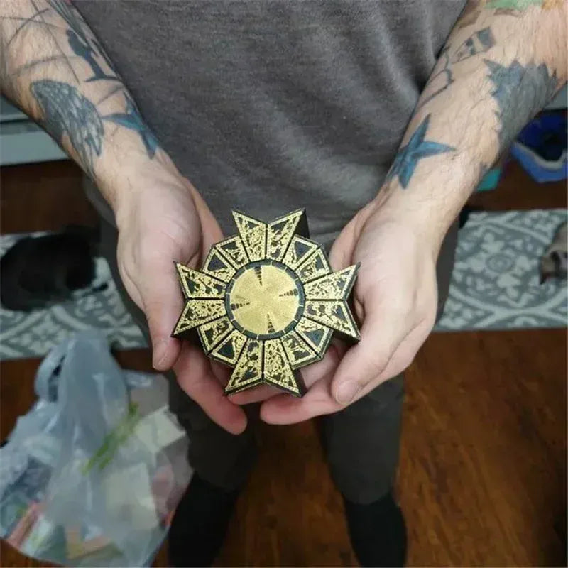 Hellraiser Cube Puzzle Box Lock Movie The Lament Configuration and Lemarchand Moveable Cube Table Accessories Halloween Props Hellraiser Cube Puzzle Box Lock Movie The Lament Configuration and Lemarchand Moveable Cube Table Accessories Halloween Props