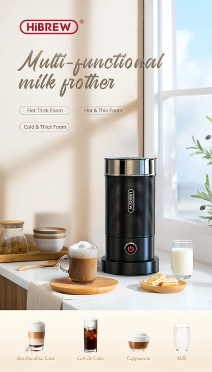 HiBREW Milk Frother Frothing Foamer Chocolate Mixer Cold/Hot Latte Cappuccino fully automatic Milk Warmer Cool Touch M1A HiBREW Milk Frother Frothing Foamer Chocolate Mixer Cold/Hot Latte Cappuccino fully automatic Milk Warmer Cool Touch M1A