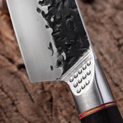 High Carbon Steel Chef Knife Clad Forged Steel Slicing Butcher Kitchen Knives Meat Cleaver Vegetable Knife with Knife sharpener High Carbon Steel Chef Knife Clad Forged Steel Slicing Butcher Kitchen Knives Meat Cleaver Vegetable Knife with Knife sharpener