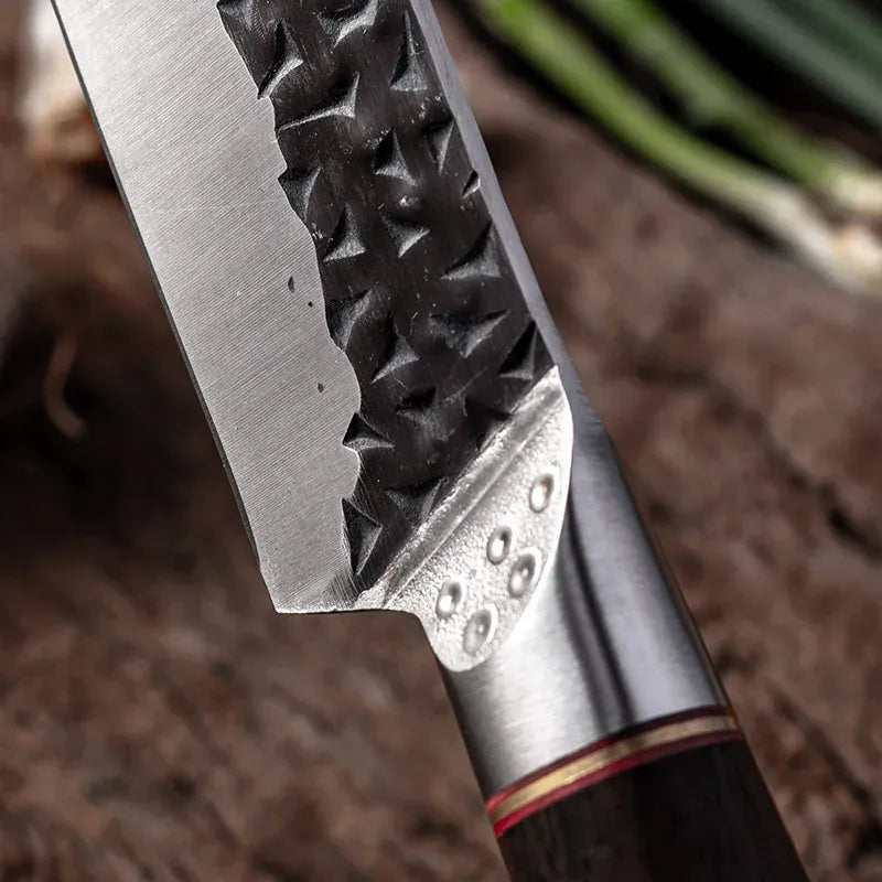 High Carbon Steel Chef Knife Clad Forged Steel Slicing Butcher Kitchen Knives Meat Cleaver Vegetable Knife with Knife sharpener High Carbon Steel Chef Knife Clad Forged Steel Slicing Butcher Kitchen Knives Meat Cleaver Vegetable Knife with Knife sharpener
