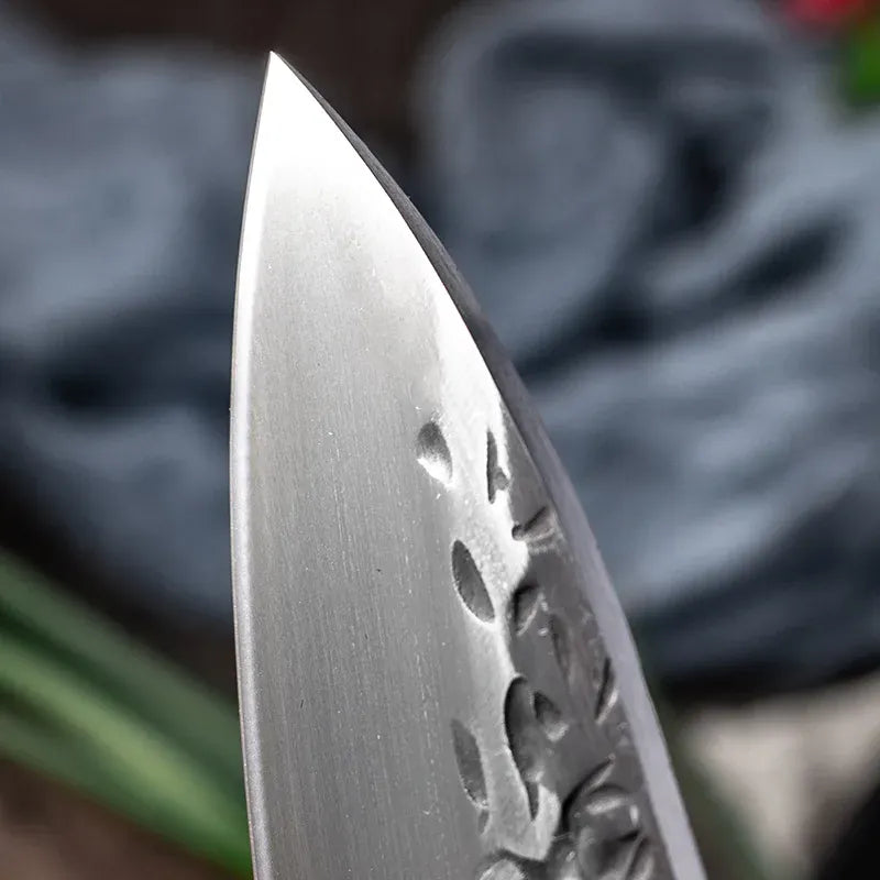 High Carbon Steel Chef Knife Clad Forged Steel Slicing Butcher Kitchen Knives Meat Cleaver Vegetable Knife with Knife sharpener High Carbon Steel Chef Knife Clad Forged Steel Slicing Butcher Kitchen Knives Meat Cleaver Vegetable Knife with Knife sharpener