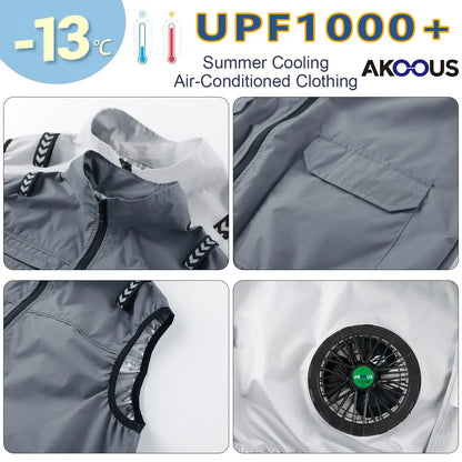 Hooded Cooling Vest USB Fan 5V 12V – Beat Summer Heat | Wahooly Hooded Cooling Vest with USB Fan – Beat the Heat Anywhere
