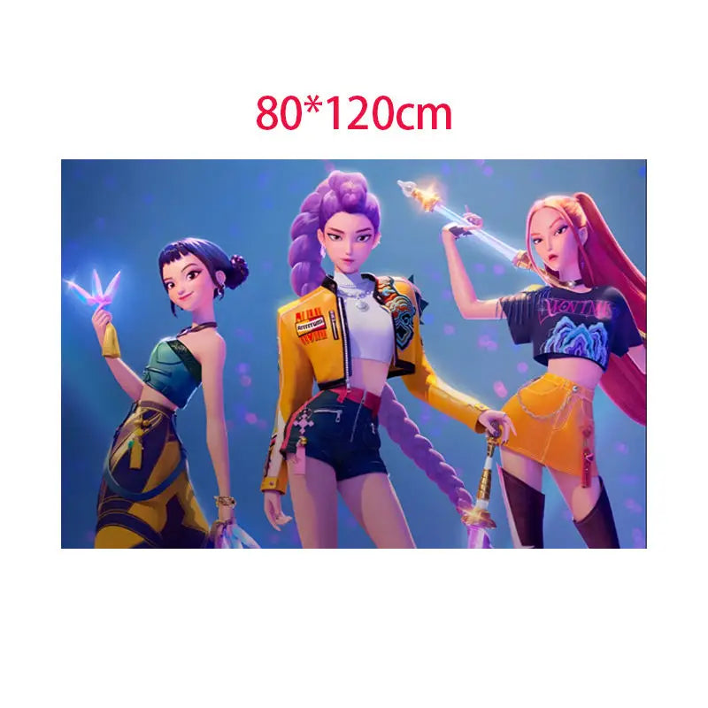 Hot K pop Demon Hunter Party Birthday Backdrops Birthday Party K pop Background Decoration Gifts Photography Banner Hot K pop Demon Hunter Party Birthday Backdrops Birthday Party K pop Background Decoration Gifts Photography Banner